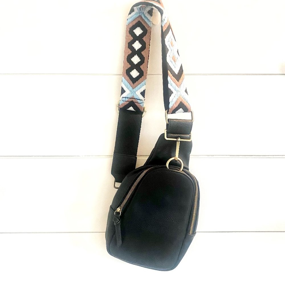 Anthropologie Black Liberty Sling Bag
